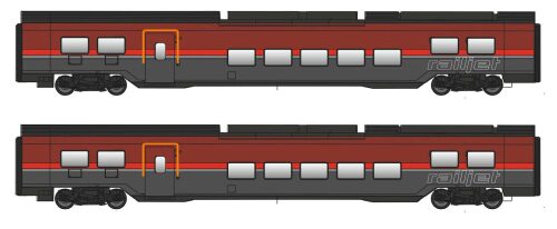 Jägerndorfer JC71221 ÖBB 2-teil. Railjet Set  1.Klasse- und 2.Klassewagen  Ep. VI  DC Basic